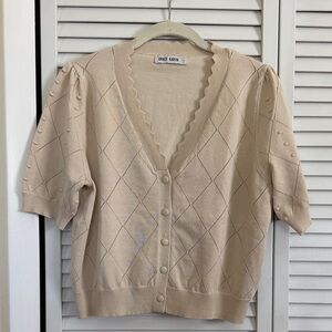 Grace Karin Cream Button-Up Cardigan